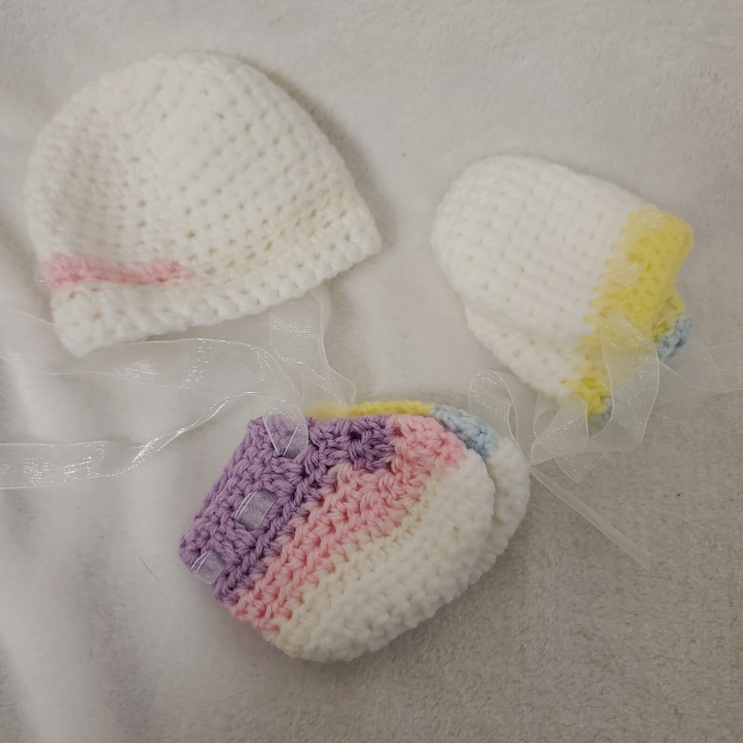 Newborn Hat, Mitten, and Bootie Sets