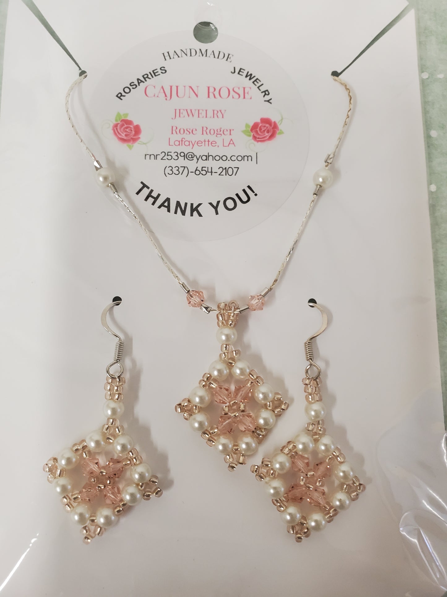 Necklace and Earring Set by Rose