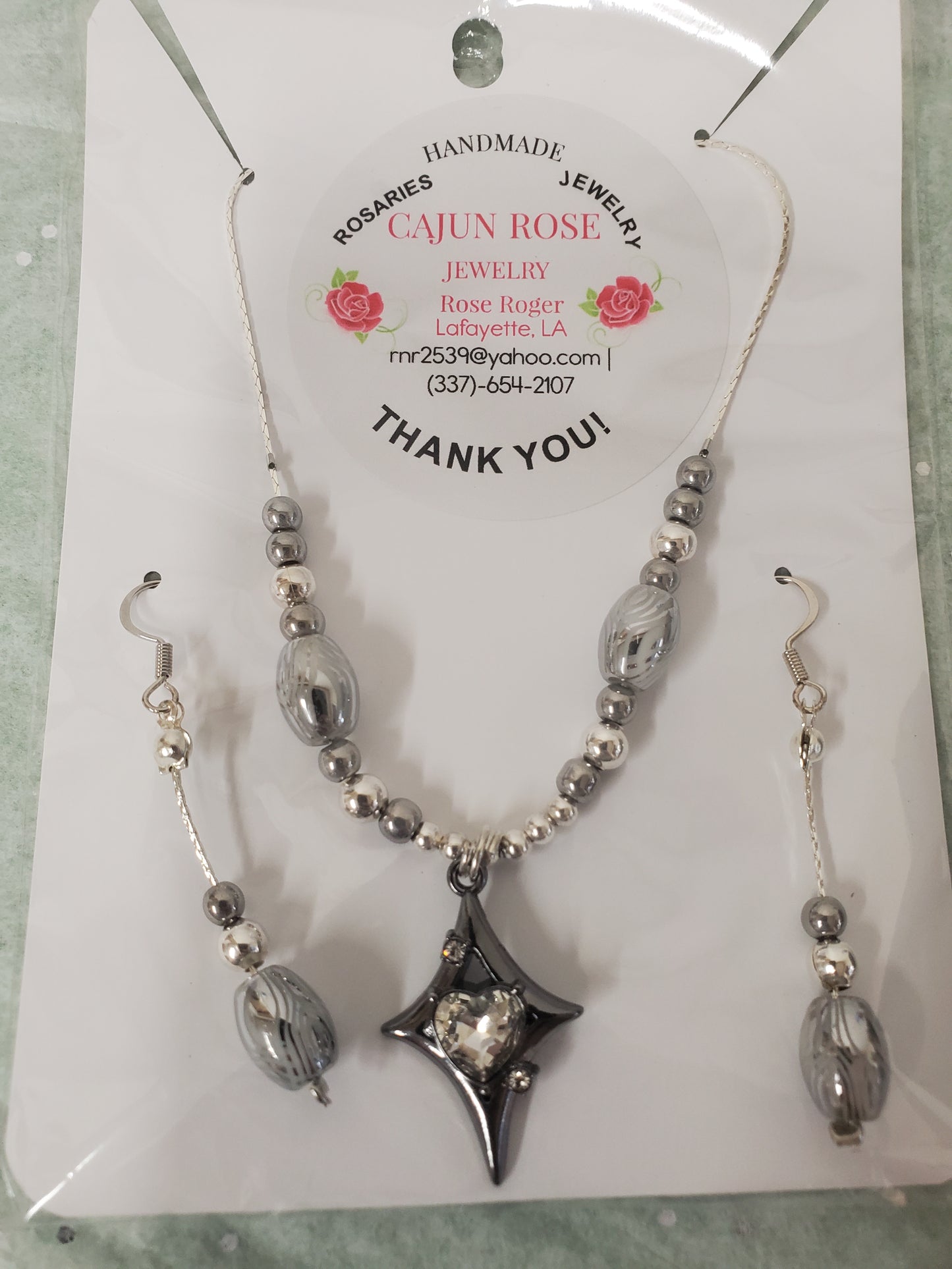 Necklace and Earring Set by Rose